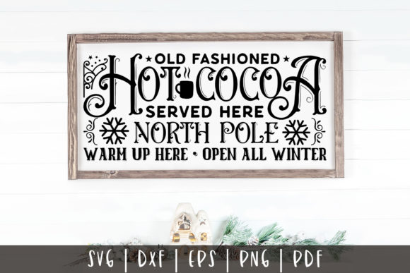 Review: Old Fashioned Hot Cocoa Served Here SVG for Embroidery